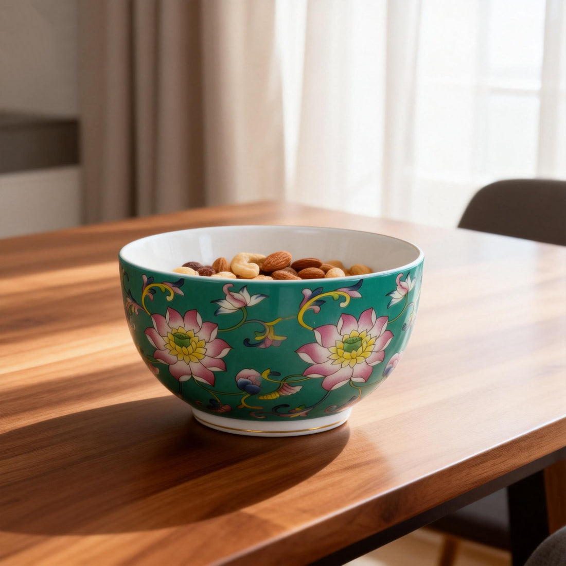 Yellow-Ground Enameled Cup with Interlocking Floral Pattern