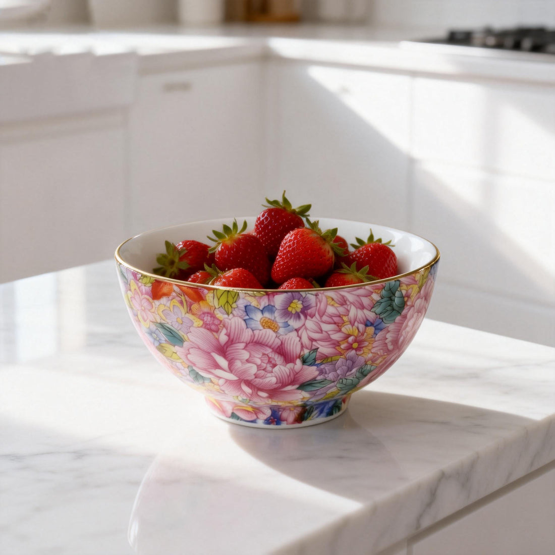 Hundred-Flower Pattern Famille Rose Bowl