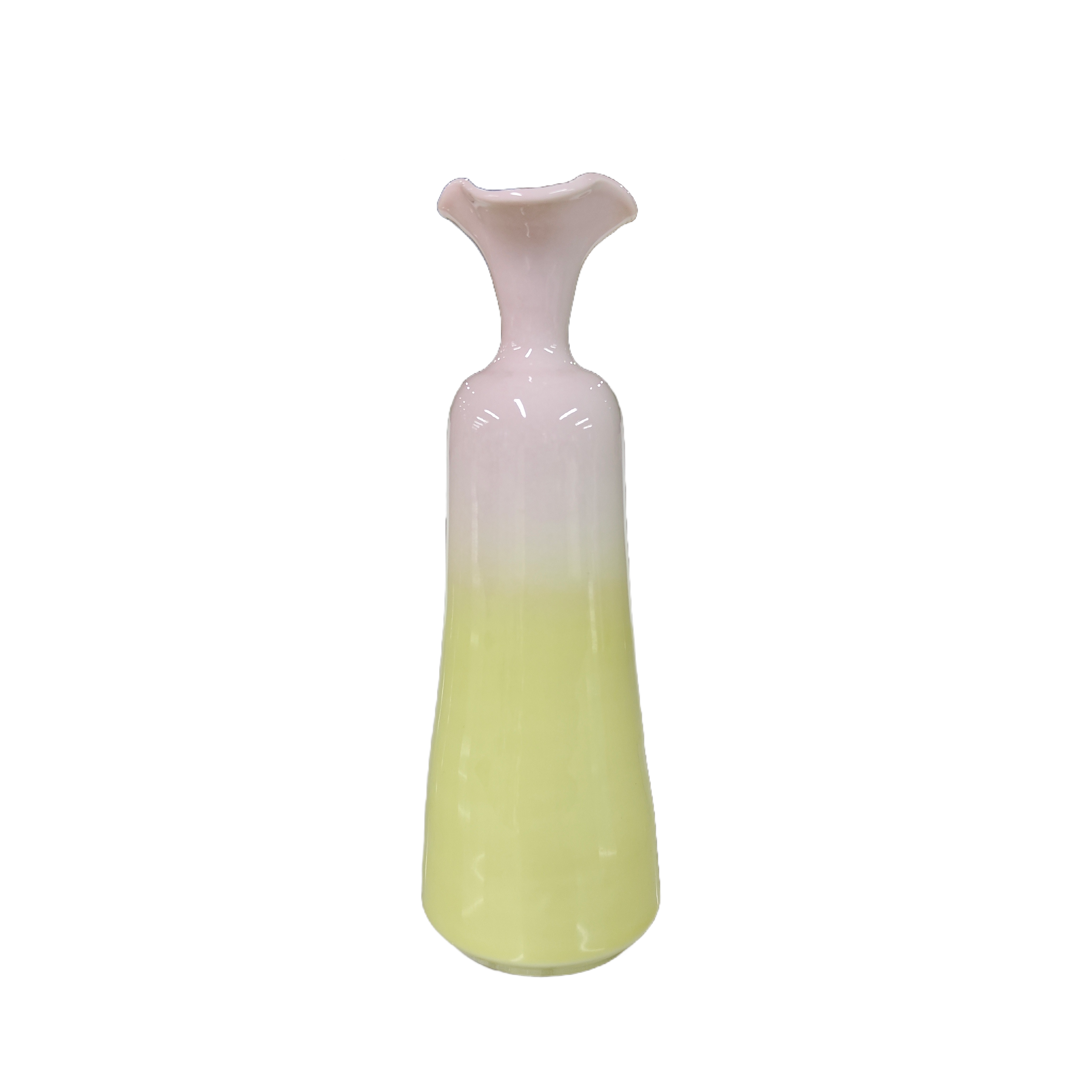 Pink-Yellow Gradient Glaze Vase